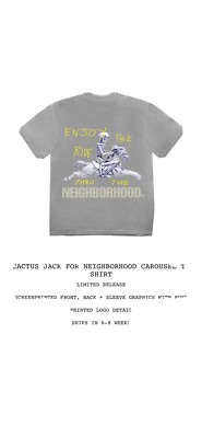 トップス Travis Scott Cactus Jack x Neighborhood Travis Scott Cactus Jack x Neighborhood Carousel T-shirt