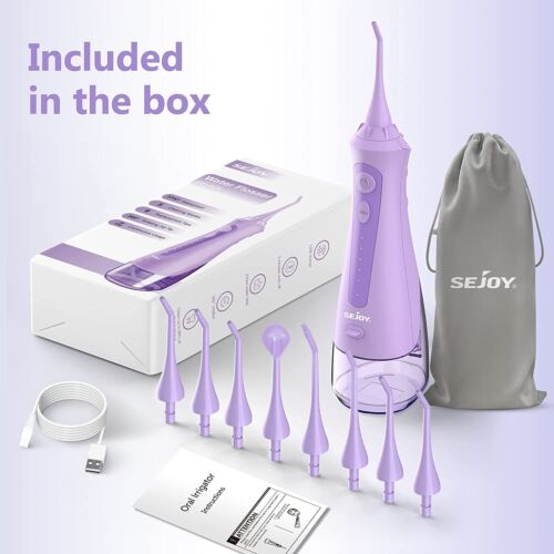 Cordless Water Flosser Dental Oral Irrigator Floss Pick Teeth Cleaner w/Jet Tips - Picture 15 of 49