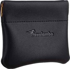 Travelambo Leather Squeeze Coin Purse Pouch Change Holder For Men And Women