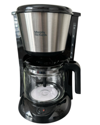 Filterkaffeemaschine 10 Tassen Morphy Richards 162501 schwarz Edelstahl BOX NEU