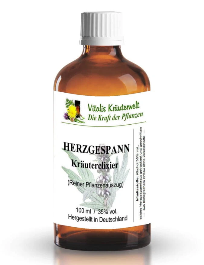 VITALIS-KRÄUTERWELT Herzgespann Tropfen 100 ml - zur Unterstützung von Herz und Kreislauf