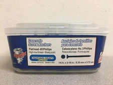 Grip-Rite FC42141C 1/4" wire X 2-1/4" L Phillips Flat Head Concrete Screws 100pk