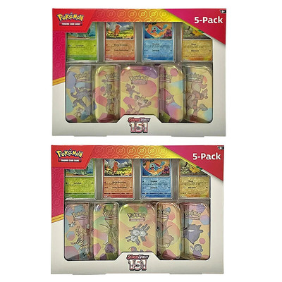 Pokemon TCG Scarlet & Violet 151 Mini Tins 5 Pack Costco Bundle (Set A & Set B)