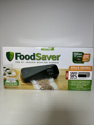 Food Saver Space Saving Food Compact Vacuum Sealer VS1120 Black New In Box