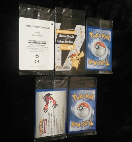 Versiegelt Ash's Pikachu Detective Sm190 Build A Bear 20/108 42/146 Pokemon Karten Lot - Bild 6 von 12