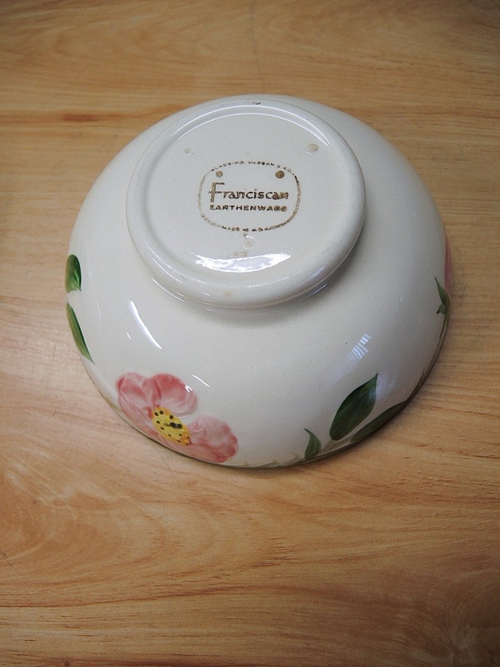 ONE VINTAGE FRANCISCAN DESERT ROSE OATMEAL BOWL USA eBay