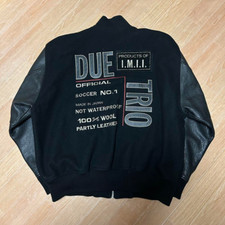 ISSEY MIYAKE Duetrio Sleeve Leather Stadium Jacket Men's Size M Used