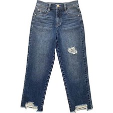 NWT BLUE SPICE Girl's Distressed Medium Wash "Mom Jeans" sz.10