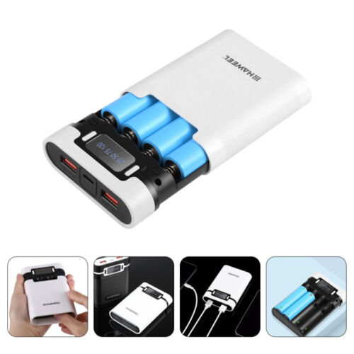 Charger Case For Rechargeable Battery 4-slot Mobile Battery Box Power Bank Case - Afbeelding 1 van 17