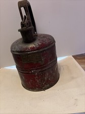 Vintage Rare Justrite Metal Fuel Safety 1 Gal Can