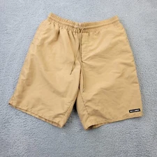 Reclaimed Vintage Swim Shorts Mens Medium Khaki Beige Swimwear Trunks