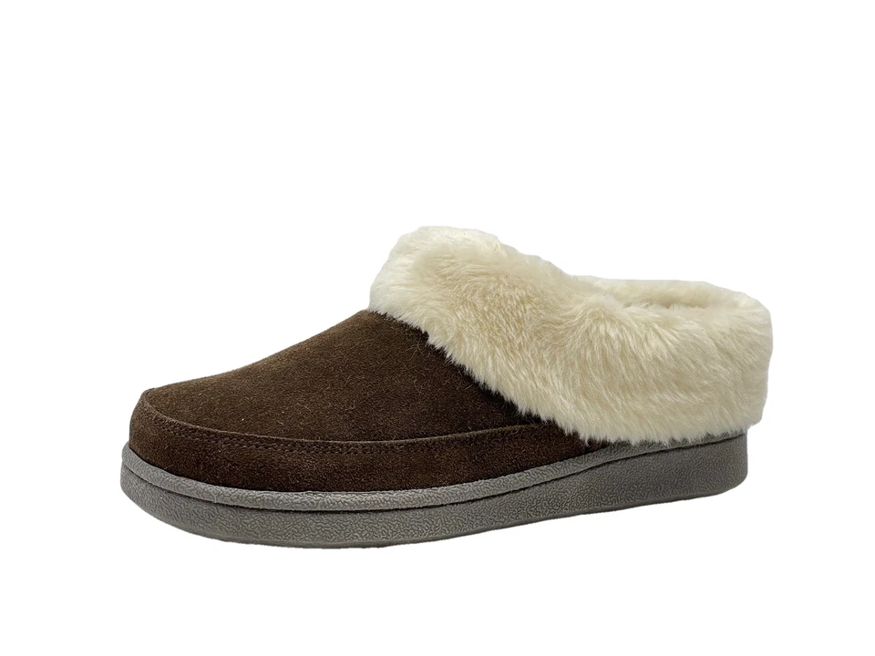 Clarks Womens Faux Fur Lined Clog Slipper Warm Cozy Indoor Outdoor Plush Slipper