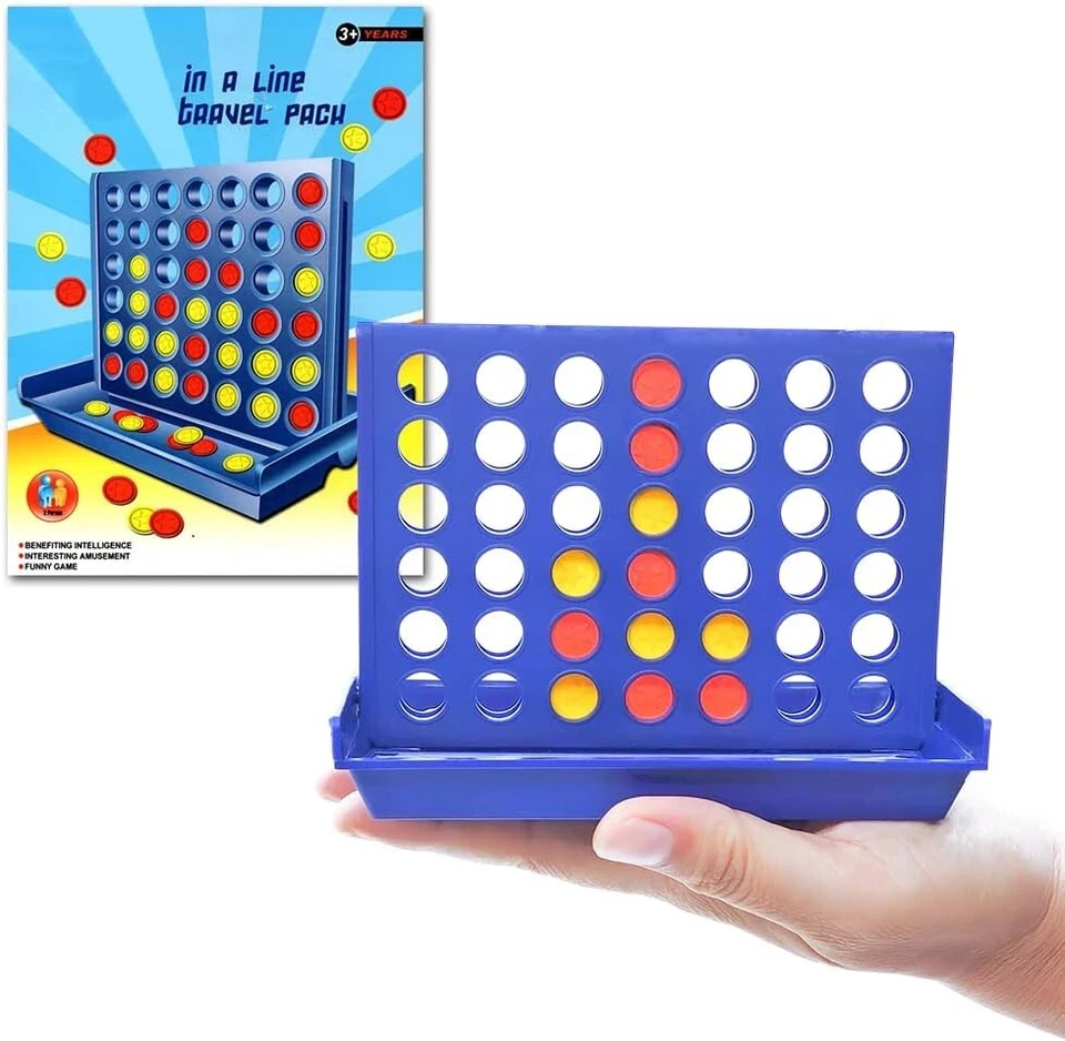 Connect 4 In A Row Four In A Line Board Game Family Fun Take On Trips Fab Mini