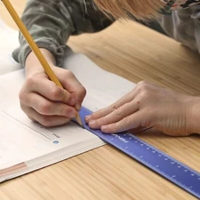  Fiskars 12" Metal Edge Easy to Read Ruler Great For School & Work Metallic Blue