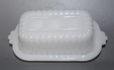 Vintage Hazel Atlas Milk Glass Half 1/2 Stick Butter Dish & Lid