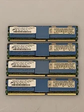 Lot of 4 Micron MT72HTS1G72FY-667E1D6 8GB 4RX4 DDR2 Ram PC2-5300F-555-11-ZZ