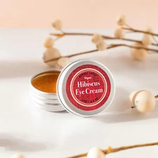 Handmade Vegan Hibiscus Eye Cream for Dark Circles, Wrinkles, All Natural Skinca