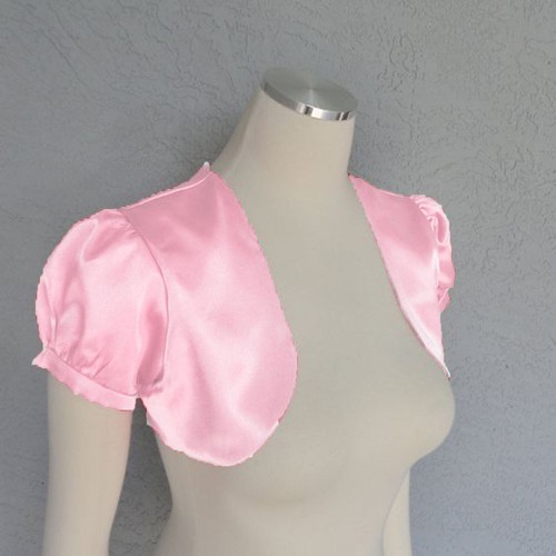 Satin Cropped Bolero Koti Kurzarm Damen Bolero Cardigan Bolero Jacke S109 - Bild 91 von 210