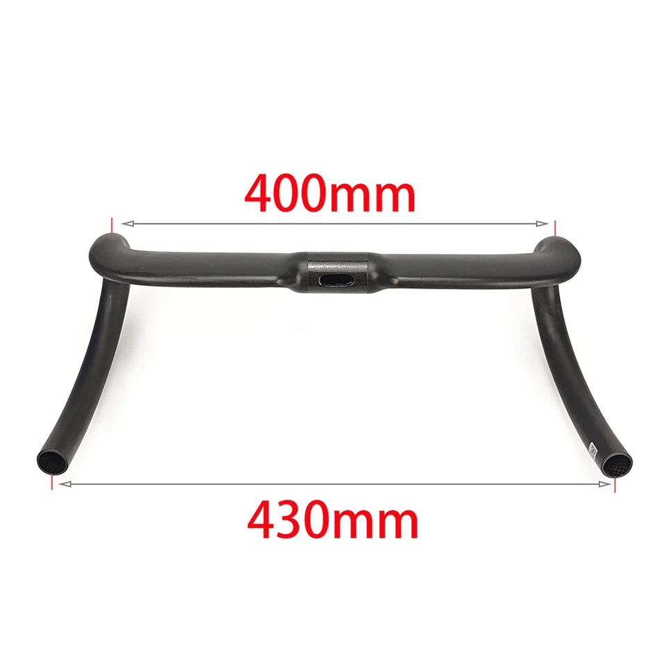 Manillar ciclocross grava fibra de carbono 11° bicicleta de carretera bicicleta barra de caída 430 mm Foto 2 de 4