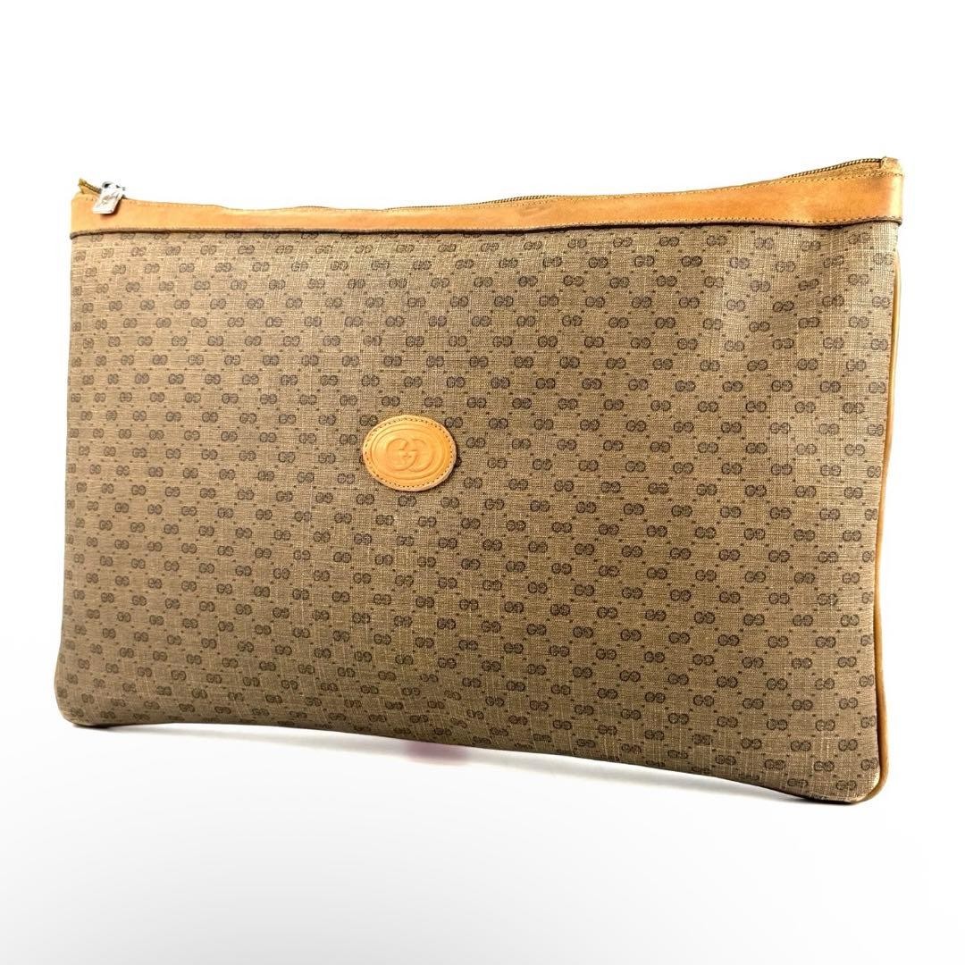 GUCCI Micro GG Patterns Document Case PVC Leather… - image 2