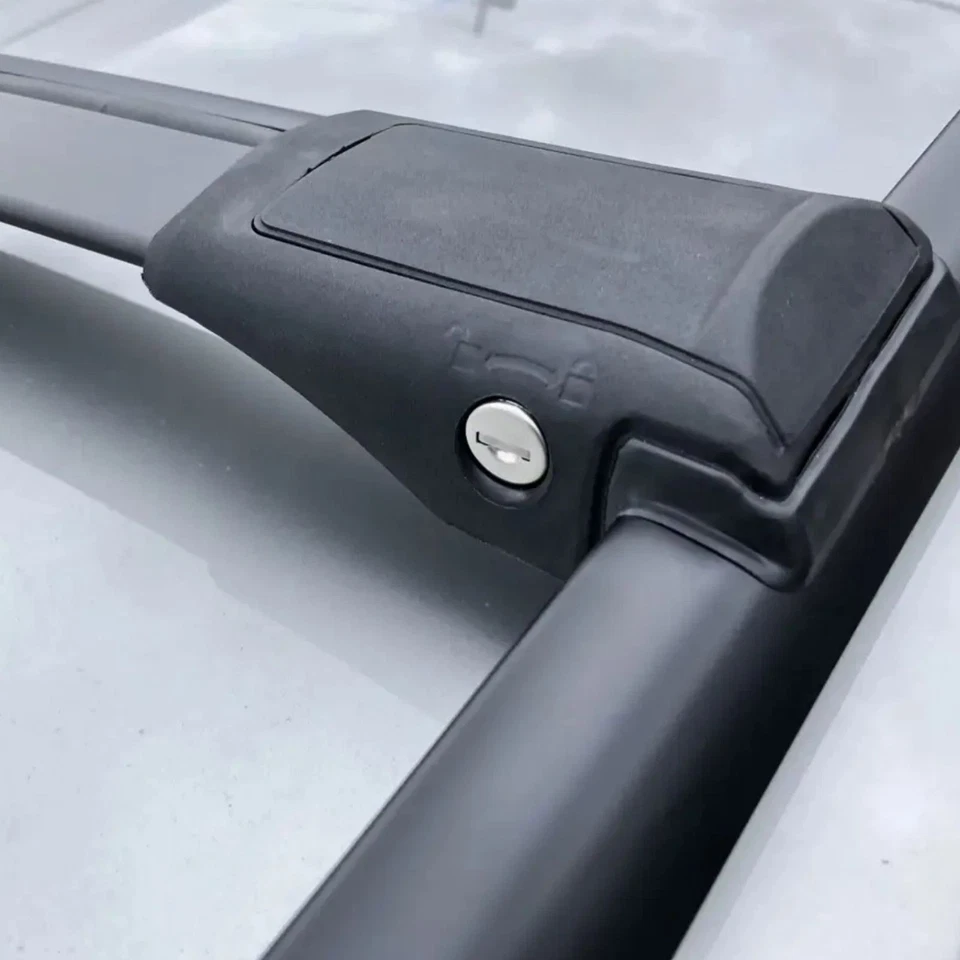 For Volkswagen Golf R Variant 2015-2017 Cross Bars Roof Rack Black - Image 4 of 4