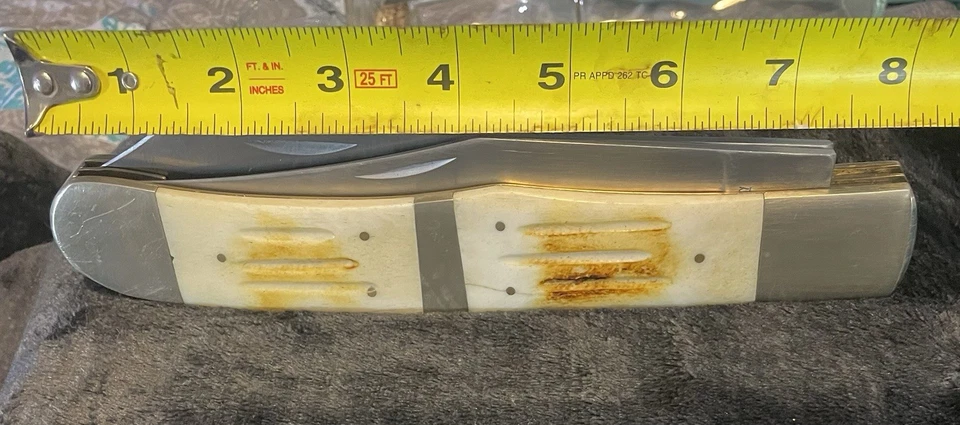 Cuchillo Plegable Vintage EX LARGE FROST CUTLERY Hojas de Acero Solingen Foto 3 de 4