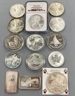 15 Troy Ounces .999 Silver Coin Bars Rounds nice mix L24771