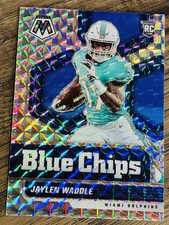 2021 Panini Mosaic - Blue Chips Mosaic Silver #8 Jaylen Waddle Rookie RC FINS🐬