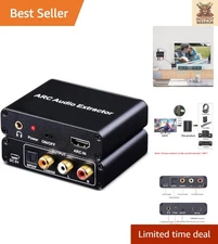 Compact HDMI ARC Audio Splitter for 5.1 Channel Output & Multiple Connections