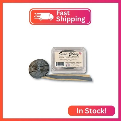 CML Supply Sure-Cling Floral Adhesive Putty, Waterproof, Non-Hardening 5-ft roll