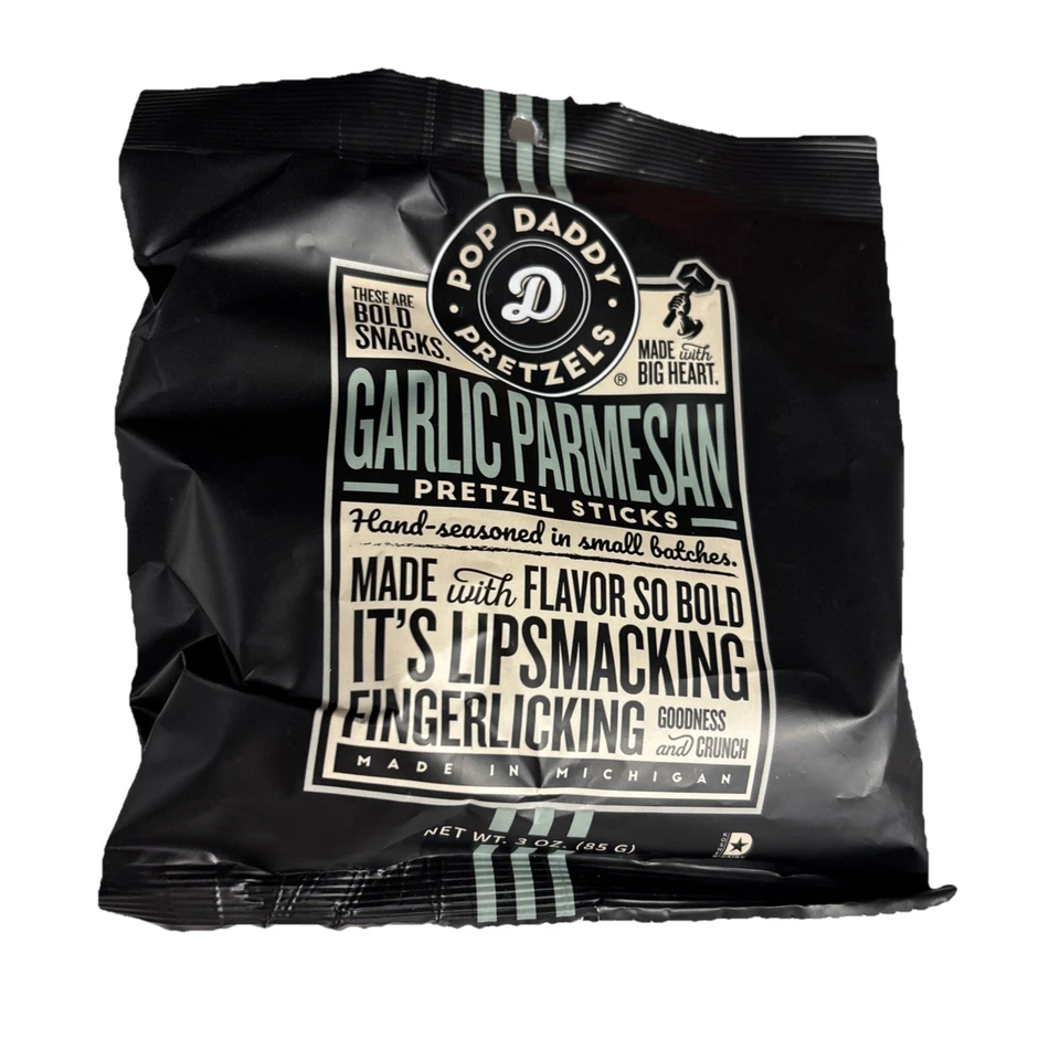 Paquete de 3 palos de pretzel gourmet variedad Pop Daddy, bolsas de bocadillos (3 BOLSAS) Foto 3 de 4