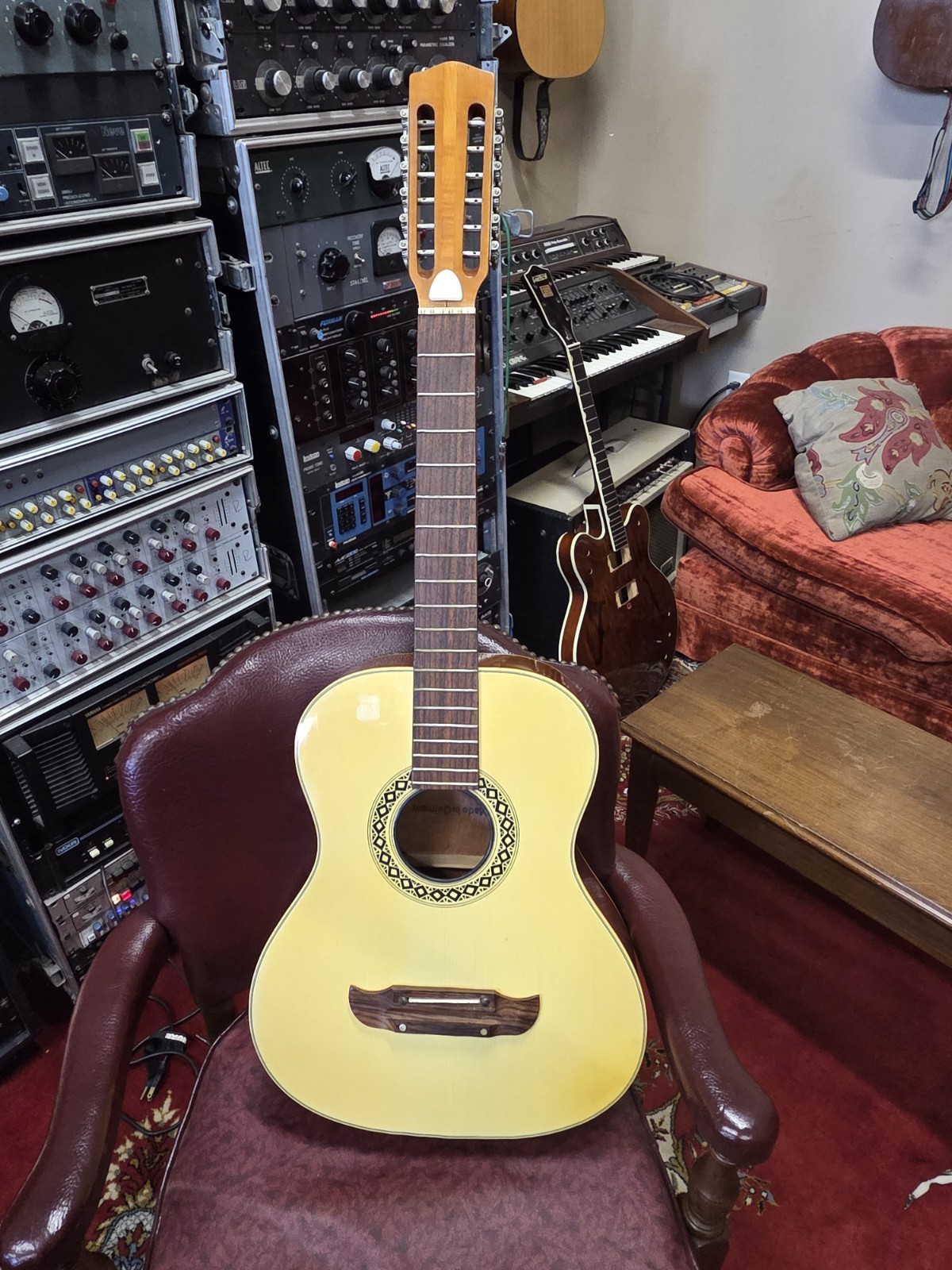 Unbranded German 12 String Nylon Guitar Project 1960s 1970s