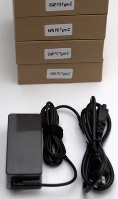 LOT OF 5 USB C Type C 65W Adapter Charger For Laptop CHROMEBOOKS/ASUS/HP/DELL