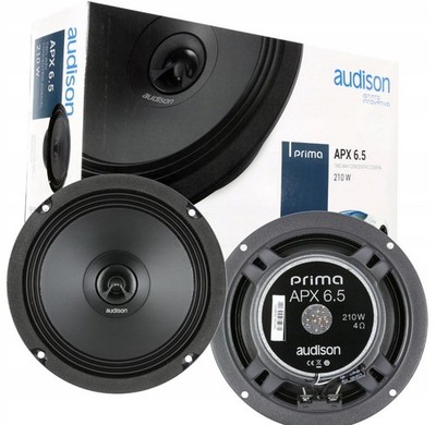 Audison APX6-5 6.5'' Coaxial Speakers 2-Way Set Used Tested Audio Equipment