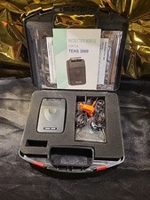 TENS 3000 Unit Muscle Stimulator Kit Electrodes Manual Cables Case Untested