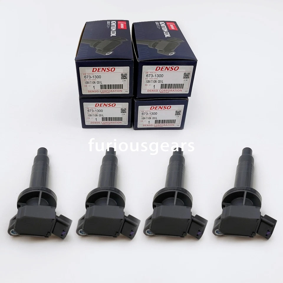 4X Denso Ignition Coil 673-1300 For 2000-10 Toyota Corolla Celica 90919-02239 - Imagem 4 de 4