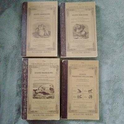 McGuffey's Eclectic Readers Lot Of 4 2nd 3rd 4th Spelling William Alexander 1982