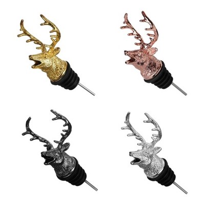 2 Pack Artistic Deer Head Wine Pourer Smooth Pouring Drip Proof Liquor Spout