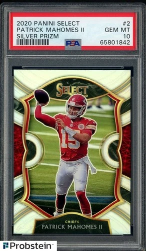 2020 Panini Select Silver Prizm #2 Patrick Mahomes II Chiefs PSA 10 GEM MINT