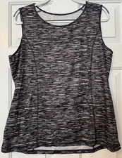 Made for Life Women's Quick-Dri Scoop Neck Tank Athletic Workout Black (XL) EUC