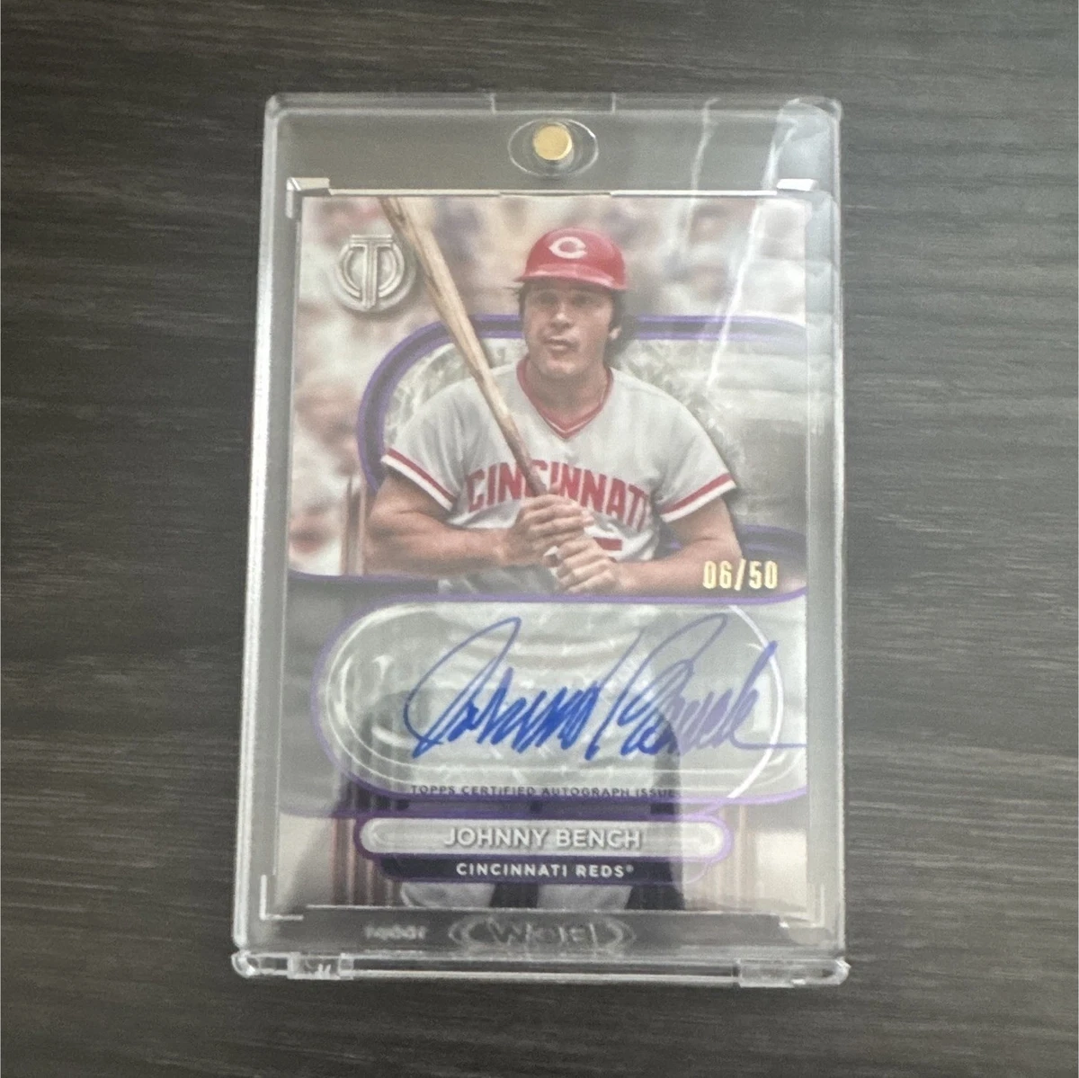 Topps Johnny Bench Baseball Original Autographed Sports Trading