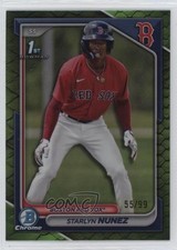 2024 Bowman Chrome Prospects Green Reptilian Refractor 55/99 Starlyn Nunez 13c1