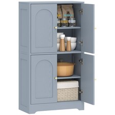 HOMCOM 110cm Kitchen Cupboard with 4 Arched Doors and 2 Adjustable Shelves