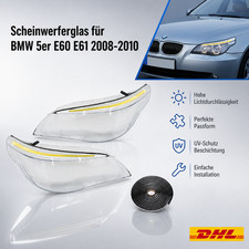 F�r BMW 5er E60 08-10 Scheinwerfer Linse Streuscheibe Kappen LED links rechts