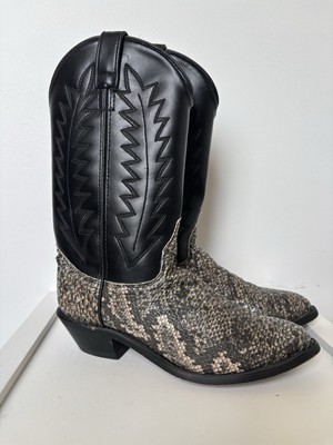 OLD WEST - Women s Snakeskin Leather Cowboy Boots - VCL9041070- Sz 6
