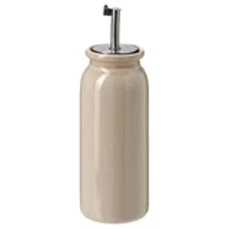 IKEA BRUGDHAJ Earthy Beige Oil and Vinegar Stoneware Bottle