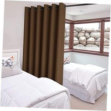 Total Privacy Room Divider Blackout Curtain - 100"W x 96"L Pack of 1 Brown