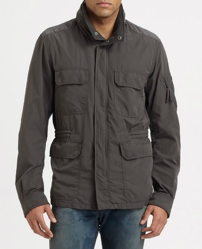 NEW DIESEL MEN'S MILITARY FIELD POCKETS DESIGN RUG FIT JAGARTO JACKET HOODIE - Picture 2 of 5
