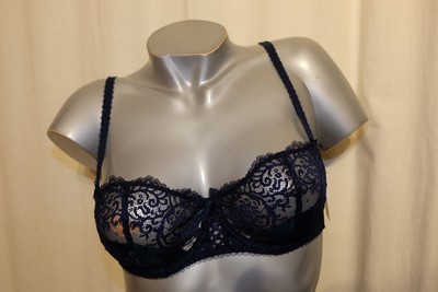 AUBADE edler Balkonett BH COURBES DIVINES OA14 Spitze soprano dunkelblau NEU