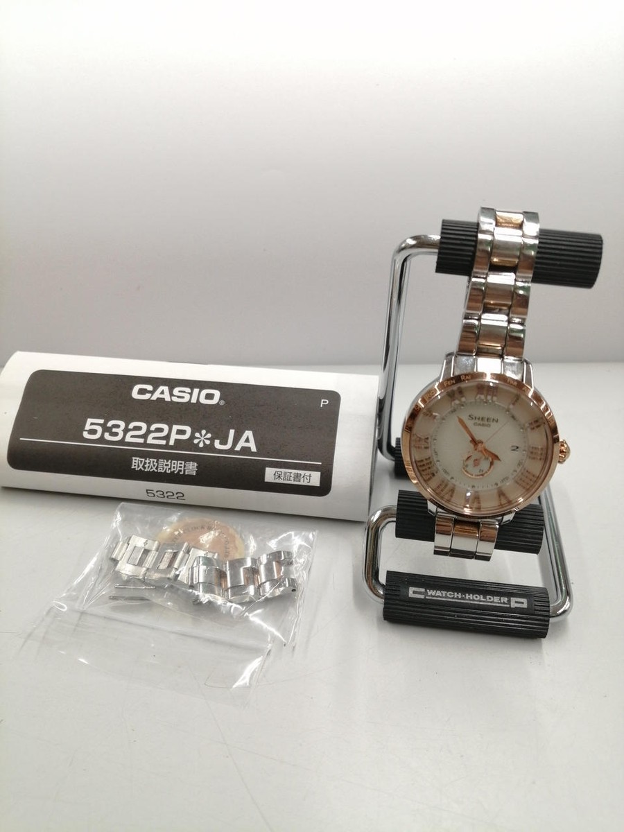 ✨未使用箱付 CASIO カシオ SHEEN シーン ソーラー ローズ ゴールド ✨未使用箱付 CASIO カシオ SHEEN シーン ソーラー ローズ ゴールド